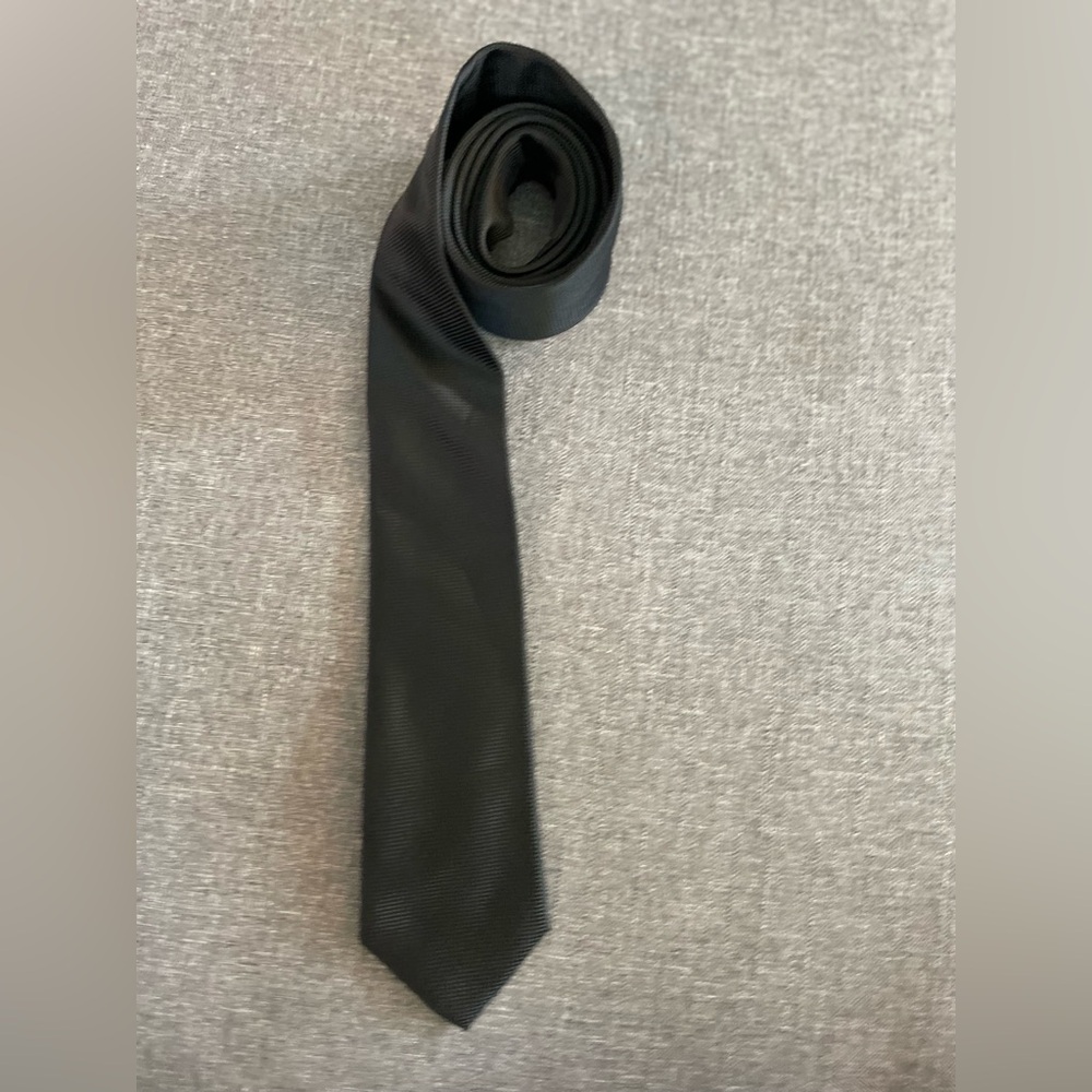 🍀3 FOR $15🍀 | Cambridge | Neck Tie | Geometric Texture | Black | Microfiber